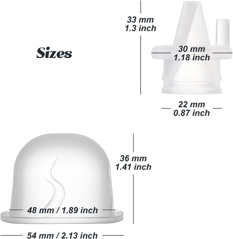 VANEST 6pack Duckbill Valves and 2pack Silicone Diaphragm Compatible with BabyBuddha, Zomee Z1/Z2 and Motif Medical Twist Breast Pumps Replacement Pump Parts/Accessories Breast Pump Accessories BPA Free - Image 4